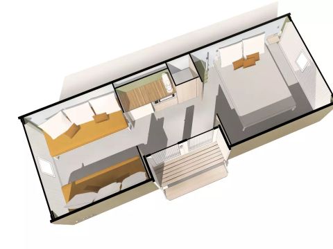 TENTE 4 personnes - Tente Coco Sweet 3 Pièces 4 Personnes Sans Sanitaires