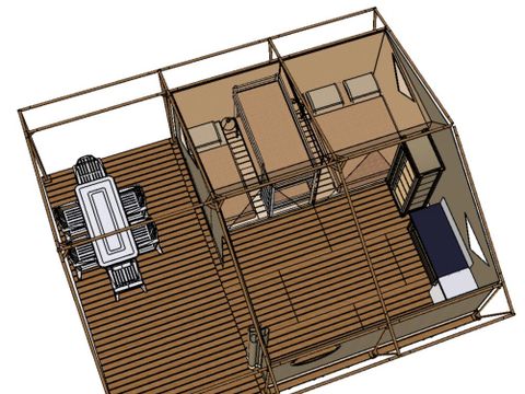 BUNGALOW TOILÉ 5 personnes - Bungalow toilé Canada / Lodge - terrasse couverte