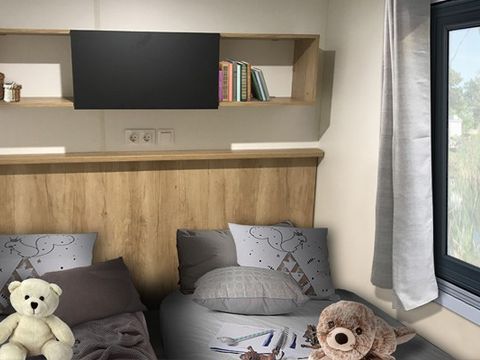 Mobilhome 4 personnes - Confort | 2 chambres | 4 pers. | Terrasse simple | 1 salle de bain | Climatisation | TV