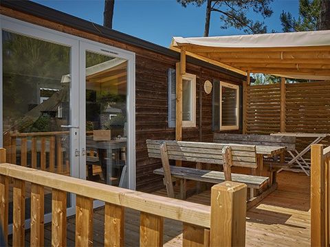 Mobilhome 6 personnes - Comfort XL | 3 Ch. | 6 Pers. | Terrasse surélevée | TV