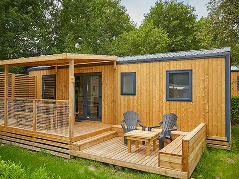 Mobilhome 6 personnes - Premium Exclusive | 3 Ch. | 6 Pers. | Terrasse surélevée | Clim. | TV