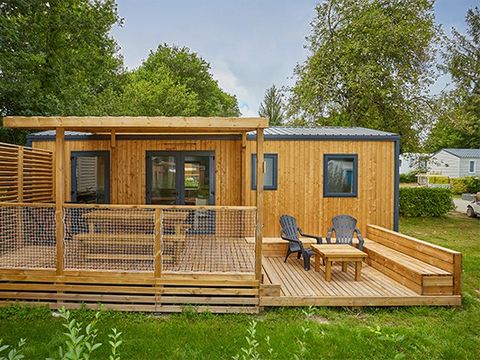 Mobilhome 6 personnes - Premium Exclusive | 3 Ch. | 6 Pers. | Terrasse surélevée | Clim. | TV