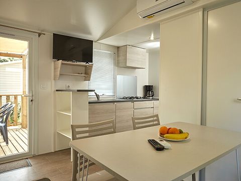 Mobilhome 4 personnes - Mobil-home | Premium Azure | 2 Ch. | 4 Pers. | Terrasse surélevée | Clim. | TV