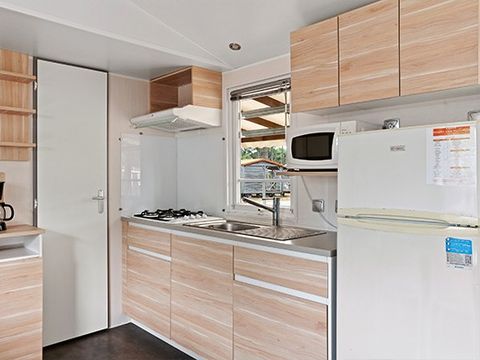 MOBILHOME 6 personnes - Mobil-home | Comfort XL | 3 Ch. | 6 Pers. | Terrasse surélevée | Clim. | TV