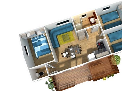 Mobilhome 6 personnes - CLASSIQUE avec TV