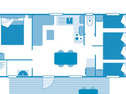 Mobilhome 6 personnes - Cottage Glénan 6p 3ch ***