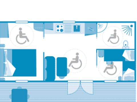 Mobilhome 4 personnes - Cottage 4p 2ch PMR ****