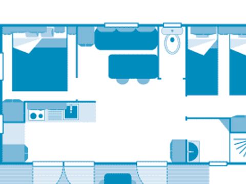 MOBILHOME 4 personnes - Cottage Arvor 4p 2ch ***