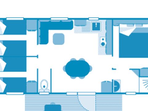 Mobilhome 6 personnes - Cottage 6p 3ch **