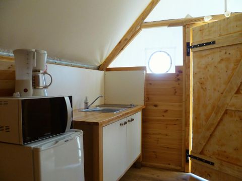 Tente en toile et en bois 6 personnes - TRAPPEUR WOODY Sans sanitaires