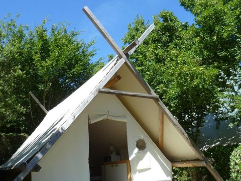 Tente en toile et en bois 4 personnes - TRAPPEUR COSY Sans sanitaires