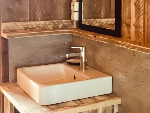 Tente en toile et en bois 4 personnes - LODGE SAFARI WOODY