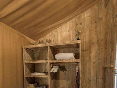 TENTE TOILE ET BOIS 4 personnes - LODGE SAFARI WOODY