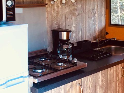 TENTE TOILE ET BOIS 4 personnes - LODGE SAFARI WOODY