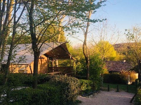Tente en toile et en bois 4 personnes - LODGE SAFARI WOODY