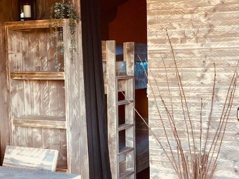 TENTE TOILE ET BOIS 4 personnes - LODGE SAFARI WOODY