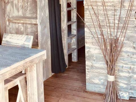 TENTE TOILE ET BOIS 4 personnes - LODGE SAFARI WOODY