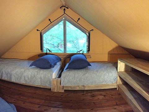 Tente en toile et en bois 5 personnes - GLAMPING LODGE