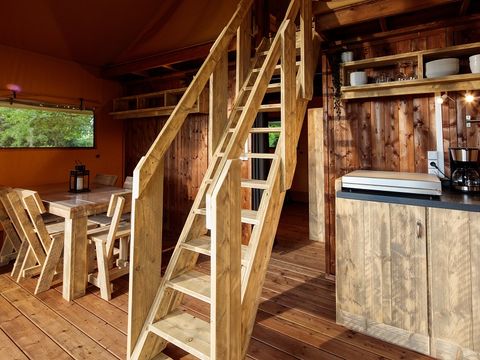 Tente en toile et en bois 5 personnes - GLAMPING LODGE