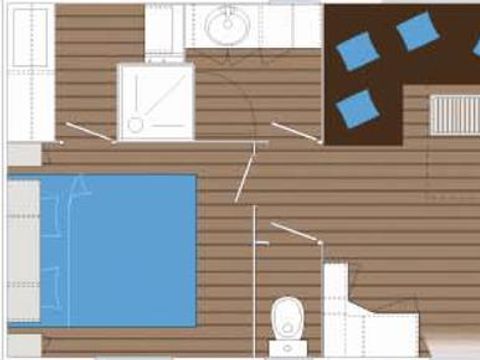 MOBILHOME 6 personnes - Manado PREMIUM -2 chambres 40m²- *Clim, terrasse, TV*