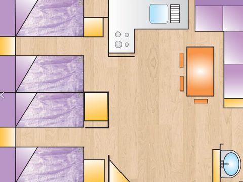 Mobilhome 6 personnes - LARGE- Accès - PMR