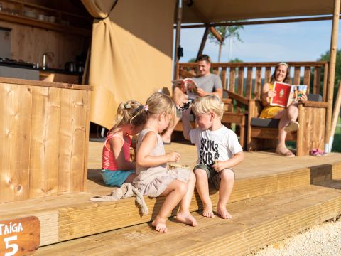 TENTE TOILE ET BOIS 5 personnes - Taiga