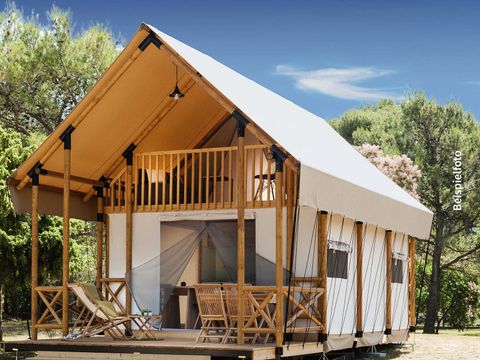 TENTE TOILE ET BOIS 6 personnes - Tente Glamping Safari Loft L - Village