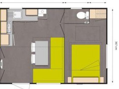 Mobilhome 4 personnes - Comfort XL | 2 Ch. | 4 Pers. | Terrasse simple