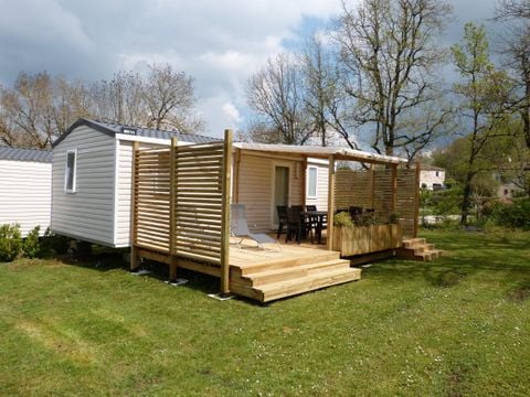 Mobilhome 8 personnes - Climatisé de 28.3m² - 3 chambres - Terrasse semi couverte 22.5m²