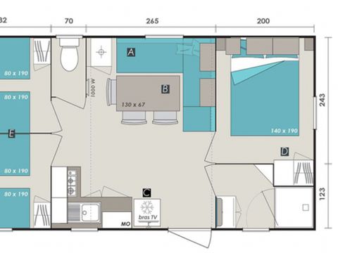 MOBILHOME 6 personnes - MONTROGNON - TV