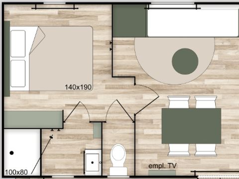 MOBILHOME 6 personnes - Mobil-home Montrognon XL