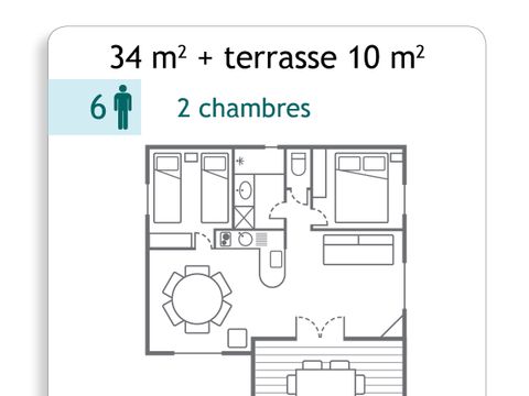 CHALET 6 personnes - Chalet 34m² 6 pers
