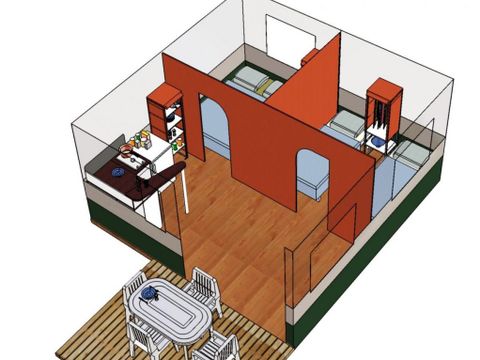 BUNGALOW TOILÉ 4 personnes - CYRUS