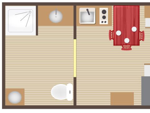 Hébergement 3 personnes - Roulotte Gîte Bohème