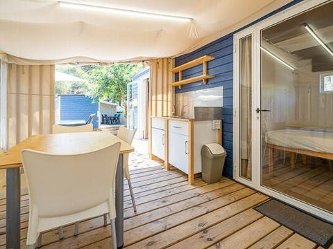 TENTE TOILE ET BOIS 5 personnes - Tente Lodge hybride | 2 Ch. | 4/5 Pers. | Clim.