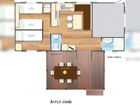 MOBILHOME 4 personnes - SunLodge Aspen Combi (arrivée en haute saison vendredi)