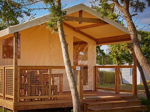 Tente en toile et en bois 5 personnes - Tente Super Lodge | 2 Ch. | 4/5 Pers. | Sans SDB