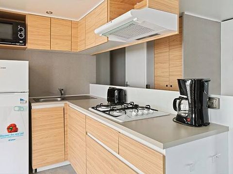 Bungalow 6 personnes - Mobil-home | Comfort | 2 Ch. | 4/6 Pers. | Terrasse surélevée | Clim.
