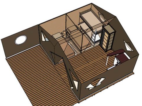 Lodge 5 personnes - Lodge | 2 Ch. | 4/5 Pers. | Sans SDB