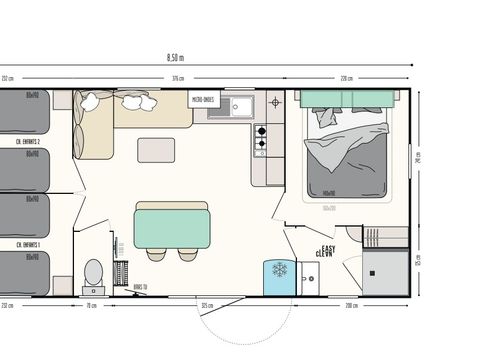Mobilhome 6 personnes - Cottage Family