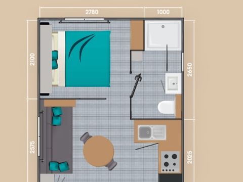 Mobilhome 3 personnes - Bora