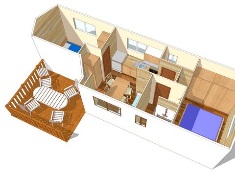 MOBILHOME 4 personnes - Classic | 2 Ch. | 4 Pers. | Terrasse simple | Clim