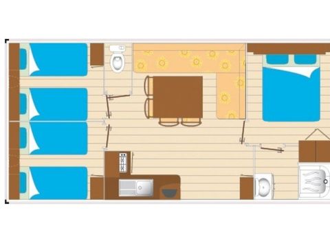 MOBILHOME 6 personnes - 3 chambres - 6 personnes