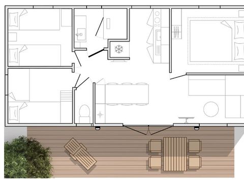 Mobilhome 6 personnes - Mahana - 3 chambres - 33m²