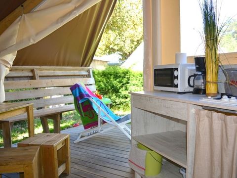 Bungalow toilé 4 personnes - Junior - 2 chambres - 17 m² - Sans sanitaires