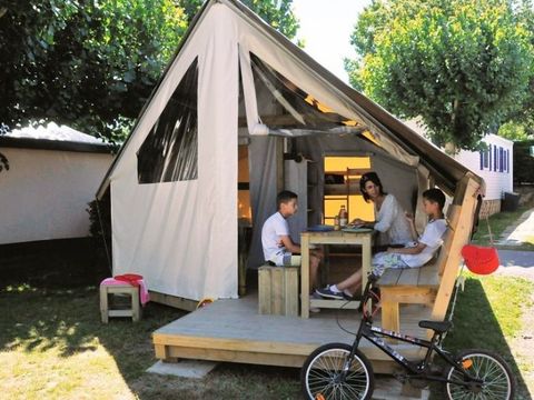 Bungalow toilé 4 personnes - Junior - 2 chambres - 17 m² - Sans sanitaires
