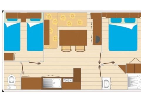 Mobilhome 4 personnes - Cocoon - 2 chambres - 23m²