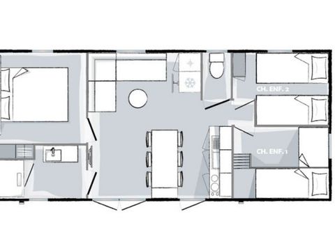 Mobilhome 6 personnes - Premium - 3 chambres - 33m²