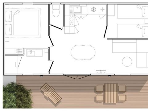 Mobilhome 6 personnes - Mahana - 2 chambres - 30m²
