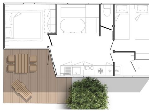 Mobilhome 6 personnes - Mahana - 2 chambres - 28m²